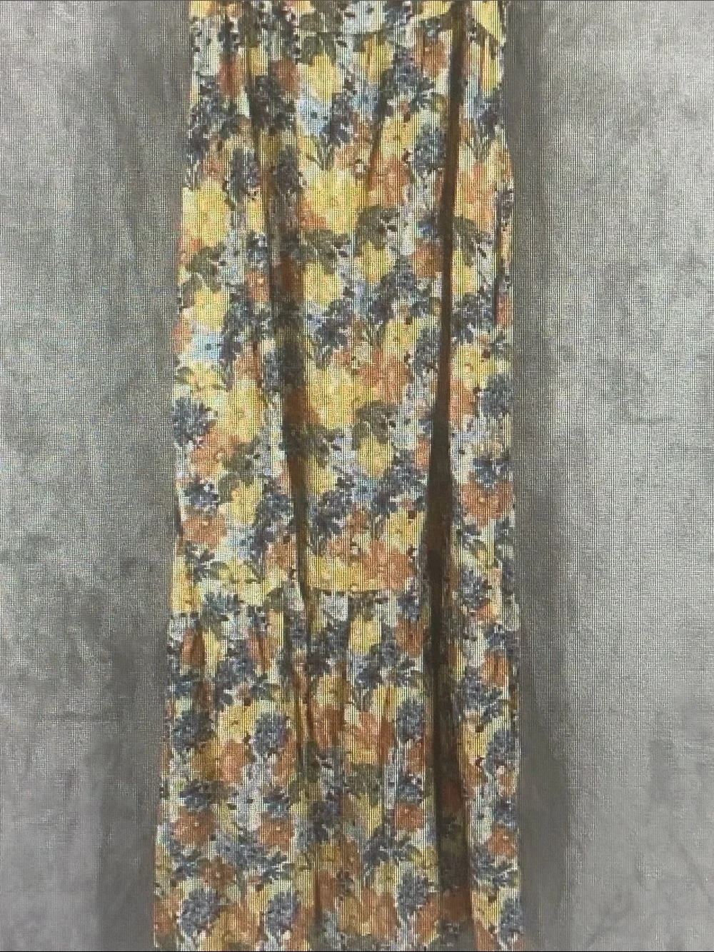 Abercrombie & Fitch Yellow, Blue & Orange Floral Maxi Dress